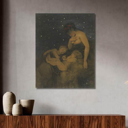 La Notte Hans Thoma hth79 quadro stampato su tela