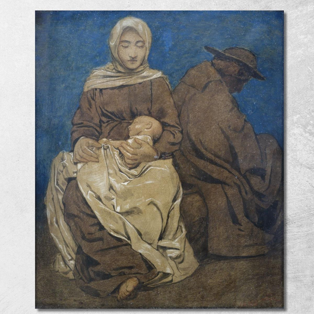 Il Riposo Durante La Fuga In Egitto Hans Thoma hth80 quadro stampato su tela Il Riposo Durante La Fuga In Egitto Hans Thoma hth80 quadro stampato su tela