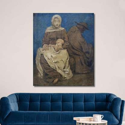 Il Riposo Durante La Fuga In Egitto Hans Thoma hth80 quadro stampato su tela