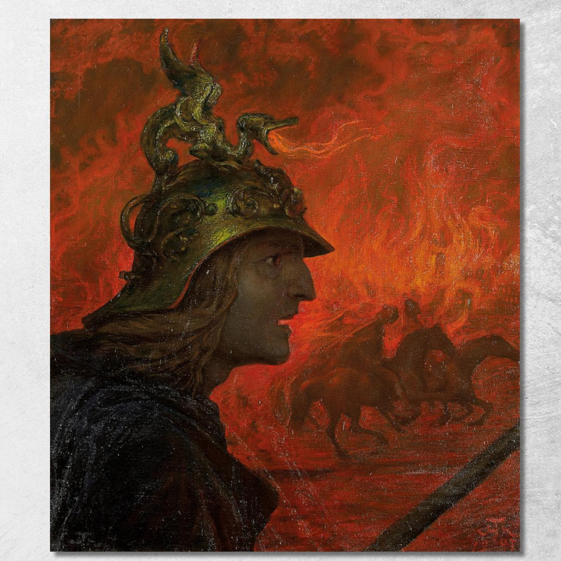 La Guerra Hans Thoma hth82 quadro stampato su tela La Guerra Hans Thoma hth82 quadro stampato su tela