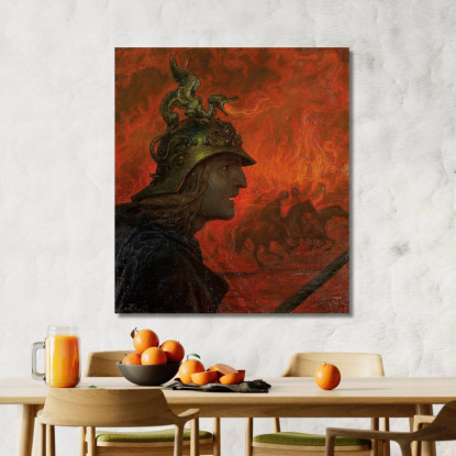 La Guerra Hans Thoma hth82 quadro stampato su tela