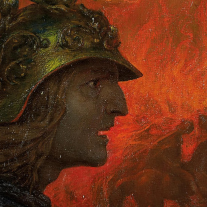 La Guerra Hans Thoma hth82 quadro stampato su tela