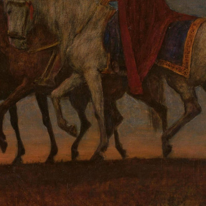I Tre Magi In Viaggio Verso Betlemme Hans Thoma hth83 quadro stampato su tela