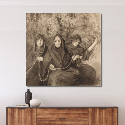 Le Tre Norne Hans Thoma hth84 quadro stampato su tela