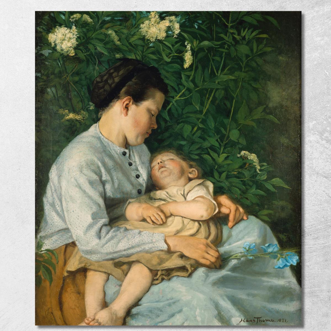 Sotto Il Sambuco Hans Thoma hth85 quadro stampato su tela Sotto Il Sambuco Hans Thoma hth85 quadro stampato su tela