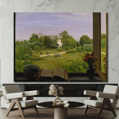 La Landa Desolata: Vista Sul Parco Di Holzhausen Hans Thoma hth90 quadro stampato su tela