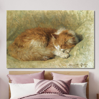 Un Gatto Che Dorme Henriëtte Ronner-Knip hrk4 quadro stampato su tela
