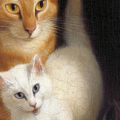 Gatto Con Gattini Henriëtte Ronner-Knip hrk7 quadro stampato su tela