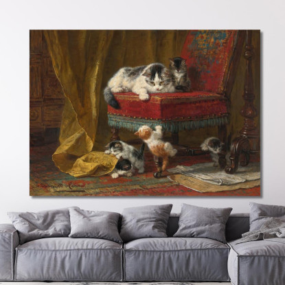 Orgoglio Materno 3 Henriëtte Ronner-Knip hrk15 quadro stampato su tela