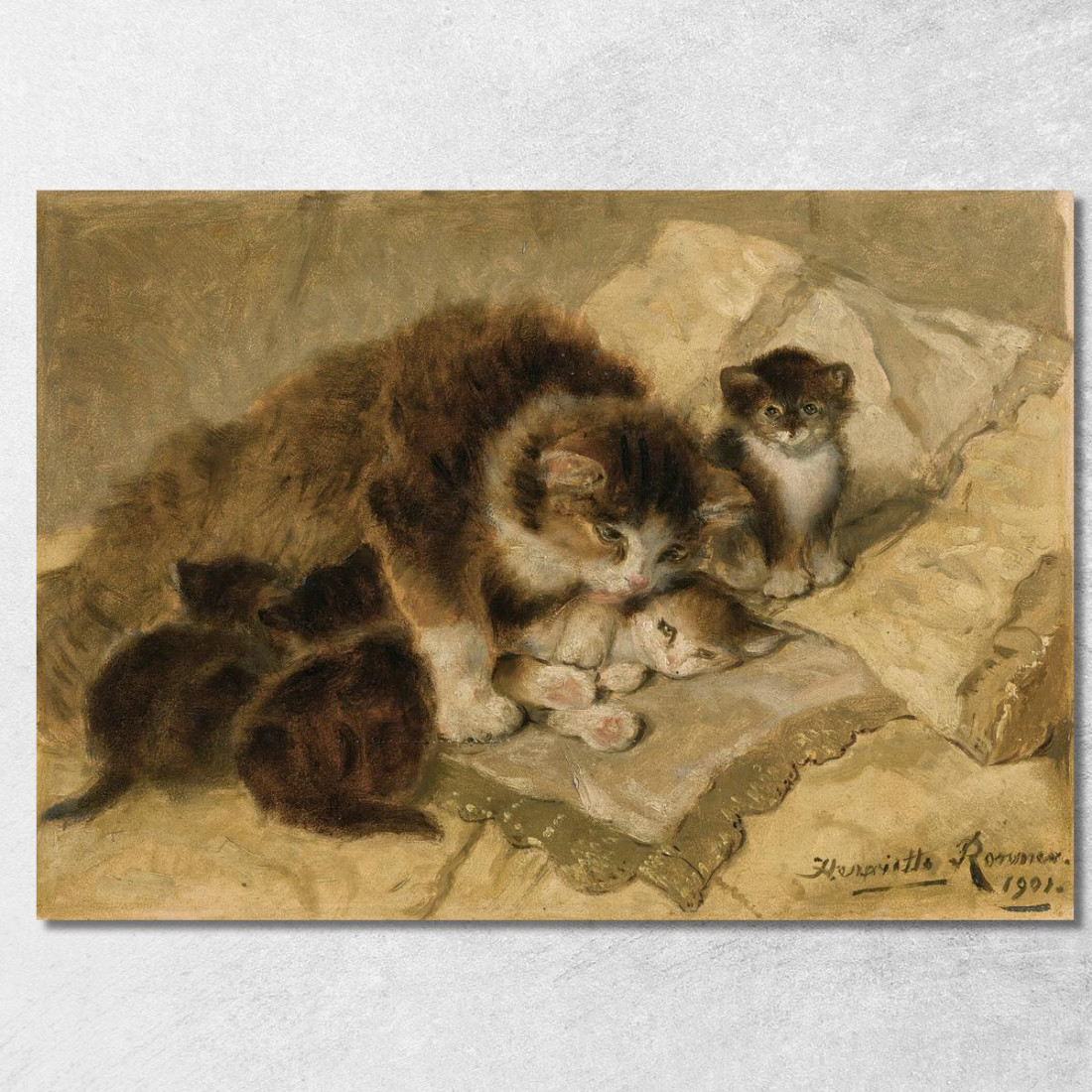 Orgoglio Materno Henriëtte Ronner-Knip hrk16 quadro stampato su tela