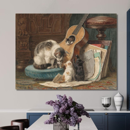 I Musicisti Henriëtte Ronner-Knip hrk22 quadro stampato su tela