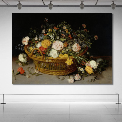 Un Cesto Di Fiori Jan Brueghel the Younger jby2 quadro stampato su tela