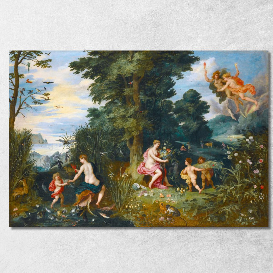 Allegoria Dei Quattro Elementi Ii Jan Brueghel the Younger jby9 quadro stampato su tela Allegoria Dei Quattro Elementi Ii Jan Brueghel the Younger jby9 quadro stampato su tela