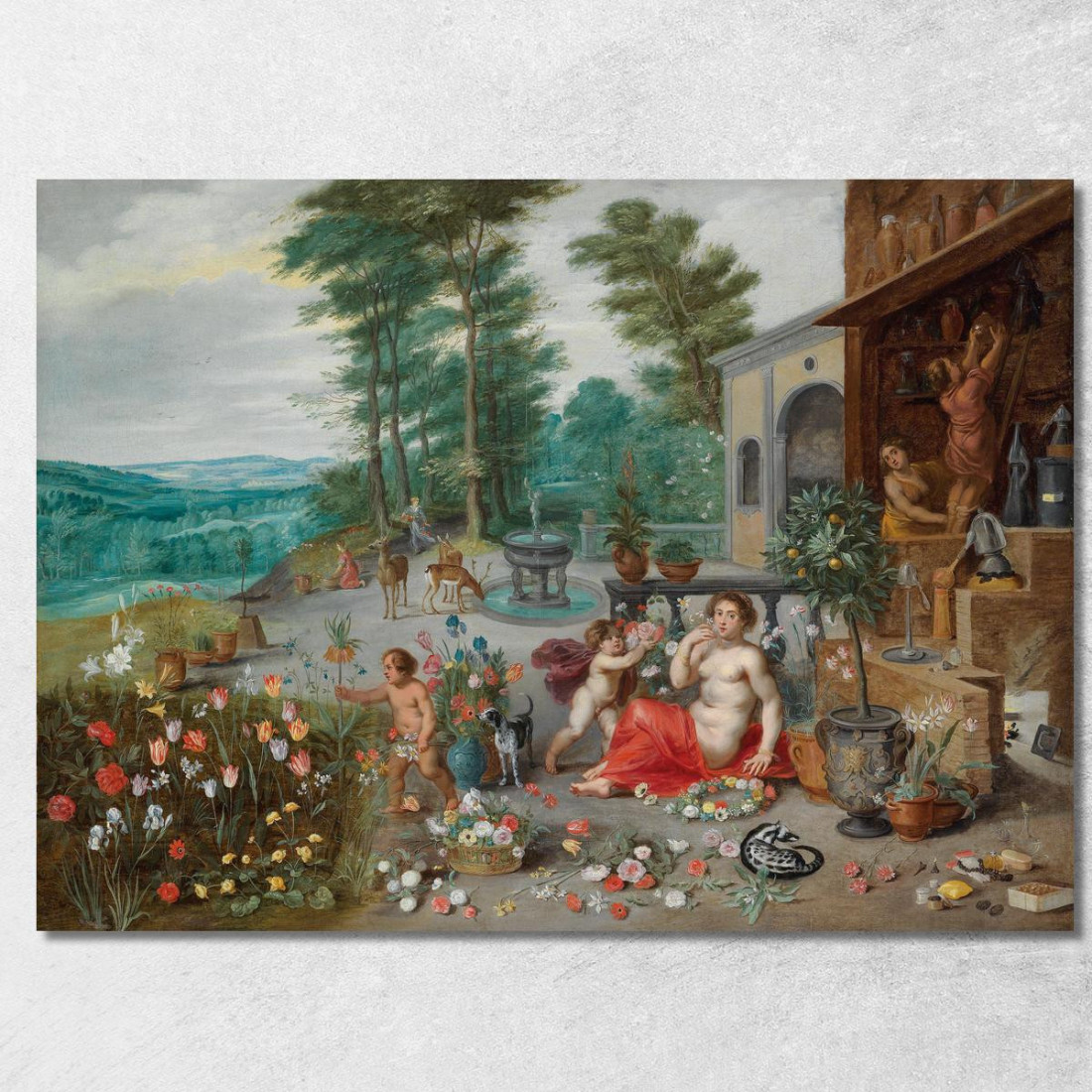 Un'Allegoria Dell'Olfatto Jan Brueghel the Younger jby11 quadro stampato su tela Un'Allegoria Dell'Olfatto Jan Brueghel the Younger jby11 quadro stampato su tela