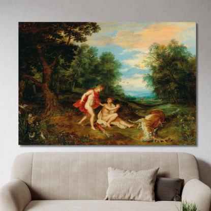 Apollo Che Consola Ciparisso Jan Brueghel the Younger jby16 quadro stampato su tela