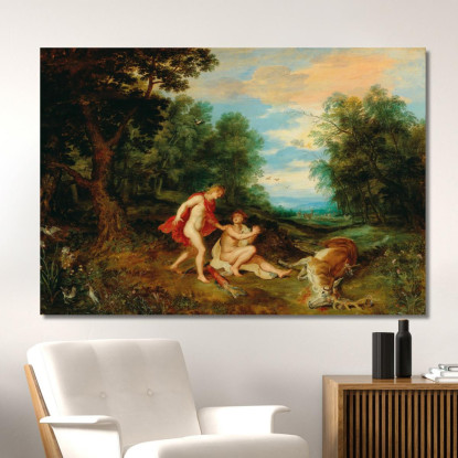 Apollo Che Consola Ciparisso Jan Brueghel the Younger jby16 quadro stampato su tela