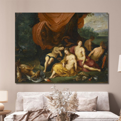 Diana E Le Sue Ninfe Dopo La Caccia Jan Brueghel the Younger jby19 quadro stampato su tela