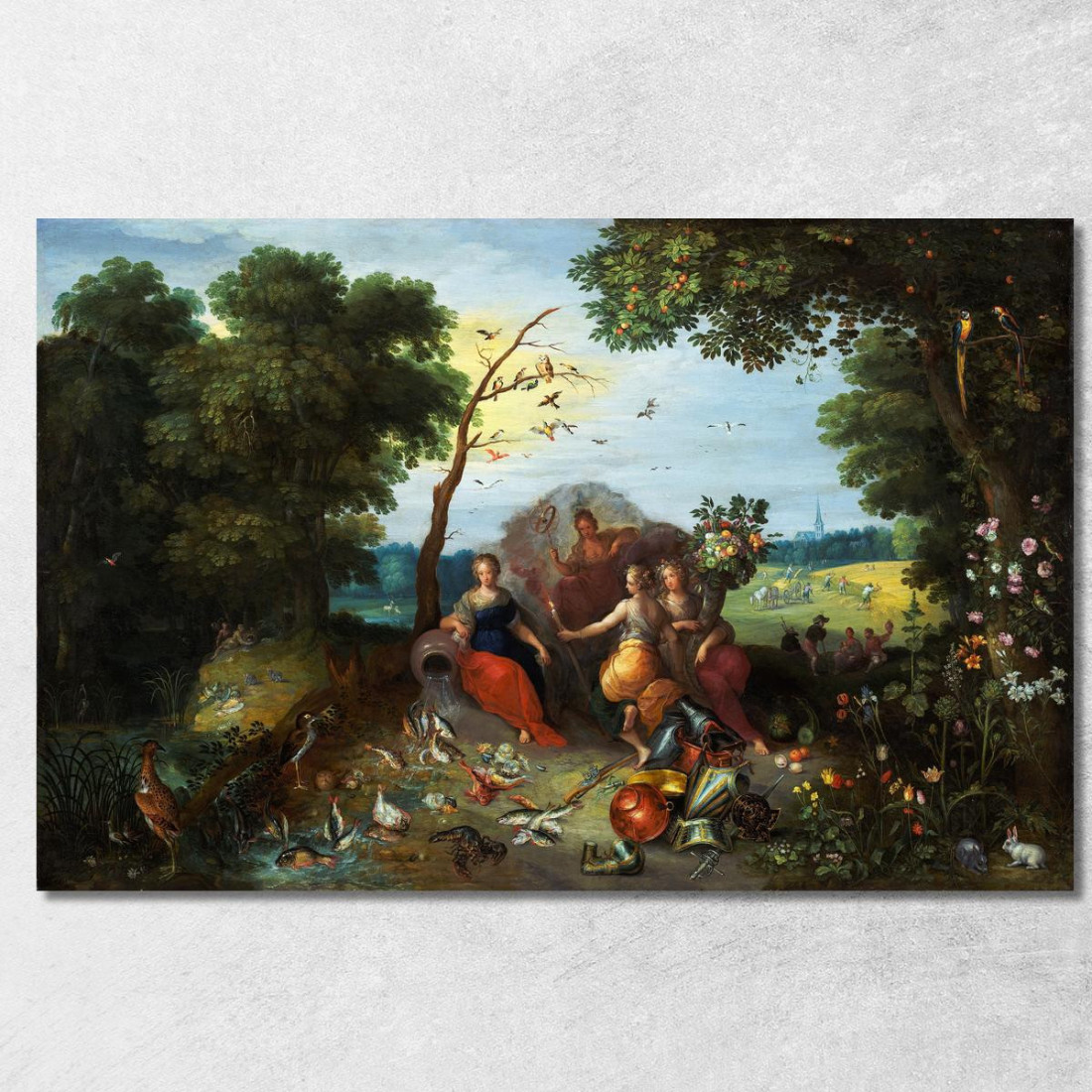 Paesaggio Con Allegorie Dei Quattro Elementi Jan Brueghel the Younger jby23 quadro stampato su tela Paesaggio Con Allegorie Dei Quattro Elementi Jan Brueghel the Younger jby23 quadro stampato su tela