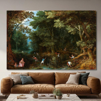Latona E I Contadini Lici Jan Brueghel the Younger jby26 quadro stampato su tela