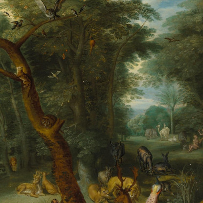 Paradiso Jan Brueghel the Younger jby31 quadro stampato su tela