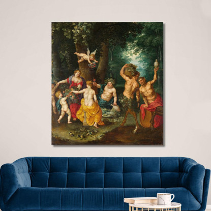 La Festa Di Bacco (Sine Cerere Et Baccho Friget Venus) Jan Brueghel the Younger jby36 quadro stampato su tela