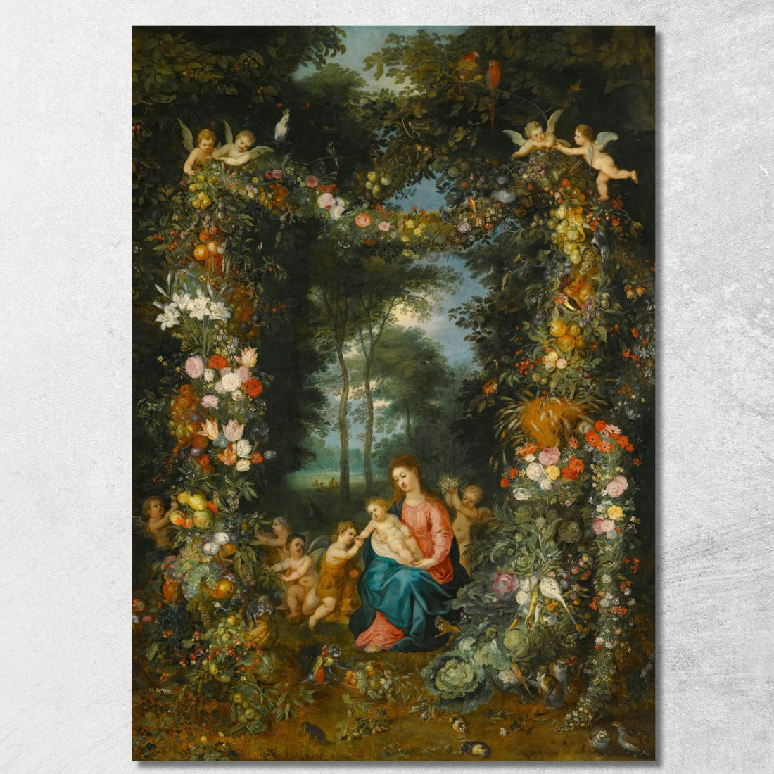 La Vergine Con Il Bambino E Il Piccolo San Giovanni Battista Circondati Da Ghirlande E Festoni Di Frutta E Fiori Jan Brueghel t La Vergine Con Il Bambino E Il Piccolo San Giovanni Battista Circondati Da Ghirlande E Festoni Di Frutta E Fiori Jan Brueghel t