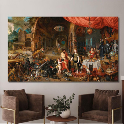Venere Alla Fucina Di Vulcano Jan Brueghel the Younger jby44 quadro stampato su tela