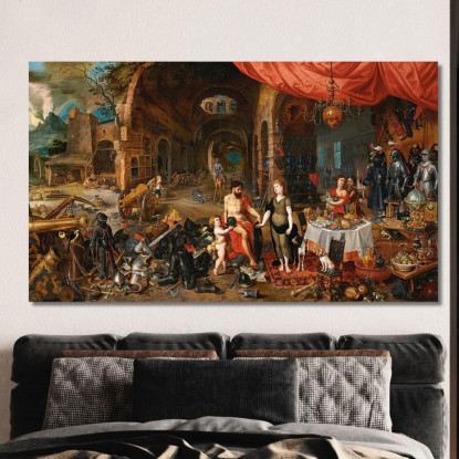 Venere Alla Fucina Di Vulcano Jan Brueghel the Younger jby44 quadro stampato su tela
