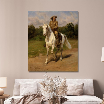 Colonnello William F. Cody (Buffalo Bill) Rosa Bonheur rbn12 quadro stampato su tela