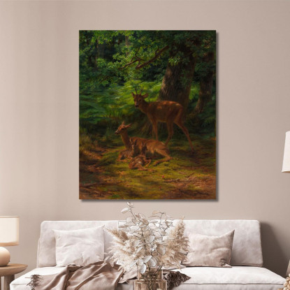 Cervi A Riposo Rosa Bonheur rbn14 quadro stampato su tela