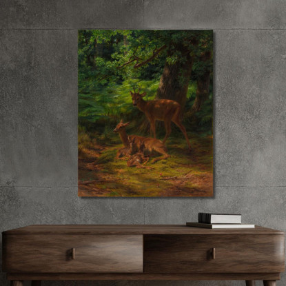 Cervi A Riposo Rosa Bonheur rbn14 quadro stampato su tela