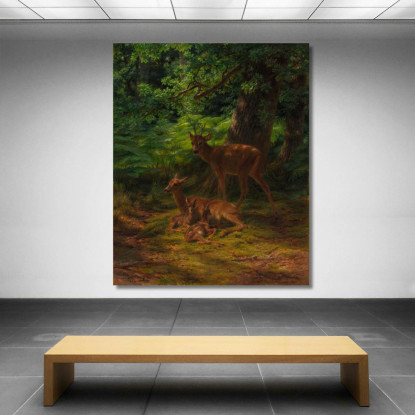 Cervi A Riposo Rosa Bonheur rbn14 quadro stampato su tela