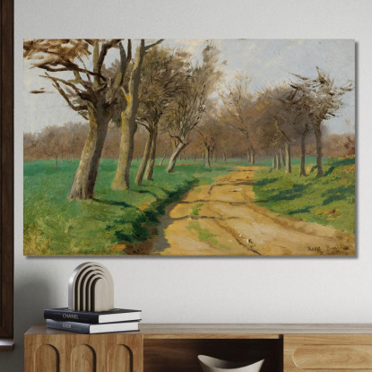 La Plaine Et Les Champs (Le Chemin Tournant À L'Entrée Du Bois) Rosa Bonheur rbn23 quadro stampato su tela