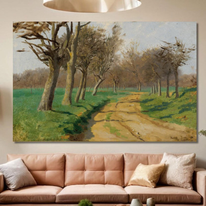 La Plaine Et Les Champs (Le Chemin Tournant À L'Entrée Du Bois) Rosa Bonheur rbn23 quadro stampato su tela