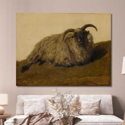 Il Merinos Rosa Bonheur rbn25 quadro stampato su tela
