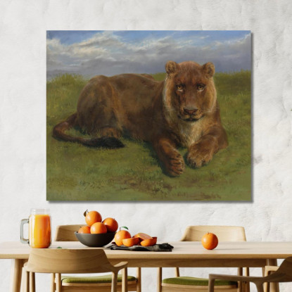 Leonessa A Riposo Rosa Bonheur rbn29 quadro stampato su tela