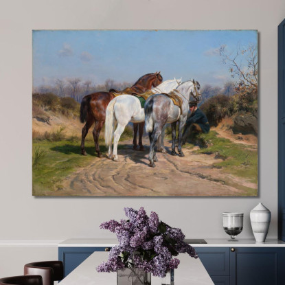 Caccia A Staffetta Rosa Bonheur rbn38 quadro stampato su tela