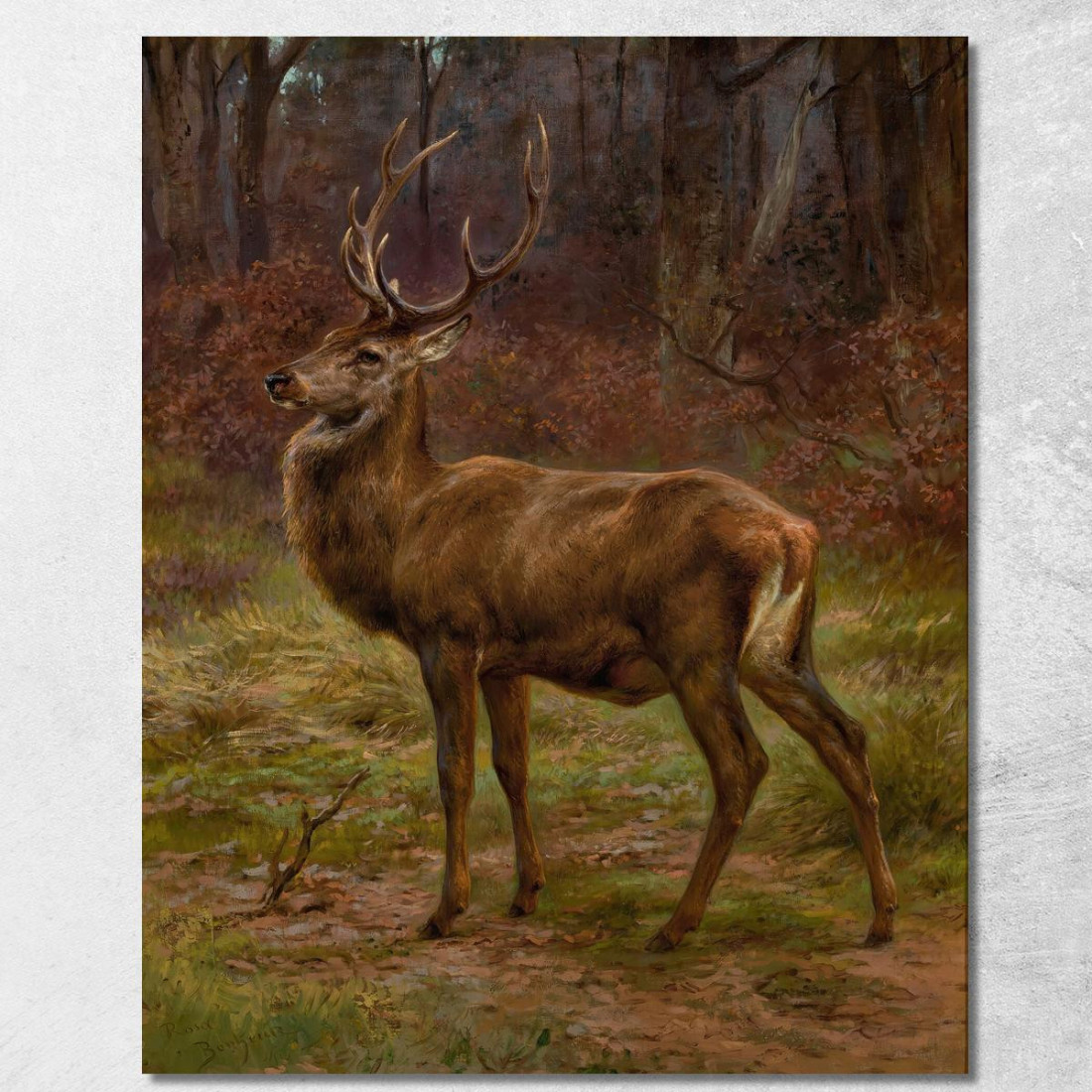 Cervo In Un Paesaggio Autunnale Rosa Bonheur rbn42 quadro stampato su tela Cervo In Un Paesaggio Autunnale Rosa Bonheur rbn42 quadro stampato su tela