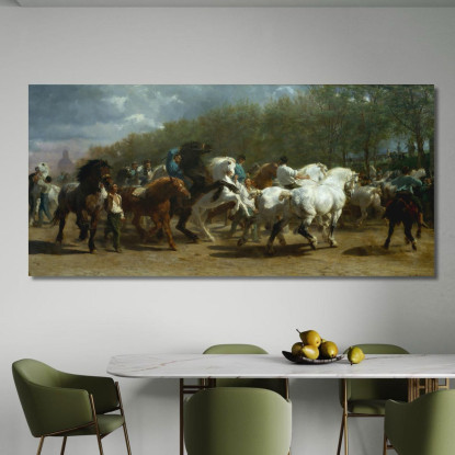 La Fiera Dei Cavalli Rosa Bonheur rbn47 quadro stampato su tela