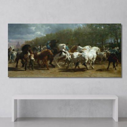La Fiera Dei Cavalli Rosa Bonheur rbn47 quadro stampato su tela