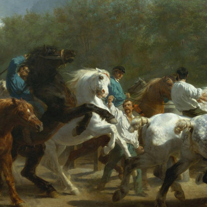La Fiera Dei Cavalli Rosa Bonheur rbn47 quadro stampato su tela