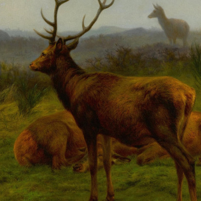 Il Monarca Della Mandria Rosa Bonheur rbn49 quadro stampato su tela
