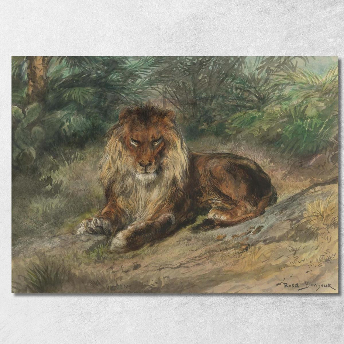 Il Vecchio Monarca Rosa Bonheur rbn50 quadro stampato su tela Il Vecchio Monarca Rosa Bonheur rbn50 quadro stampato su tela