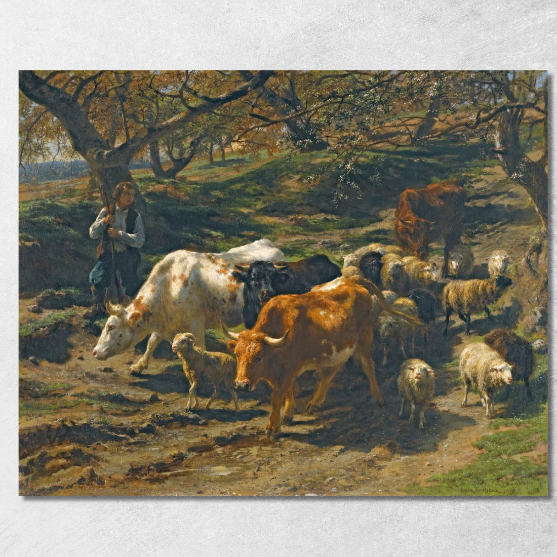Un Pastore Con Il Suo Gregge Rosa Bonheur rbn62 quadro stampato su tela Un Pastore Con Il Suo Gregge Rosa Bonheur rbn62 quadro stampato su tela
