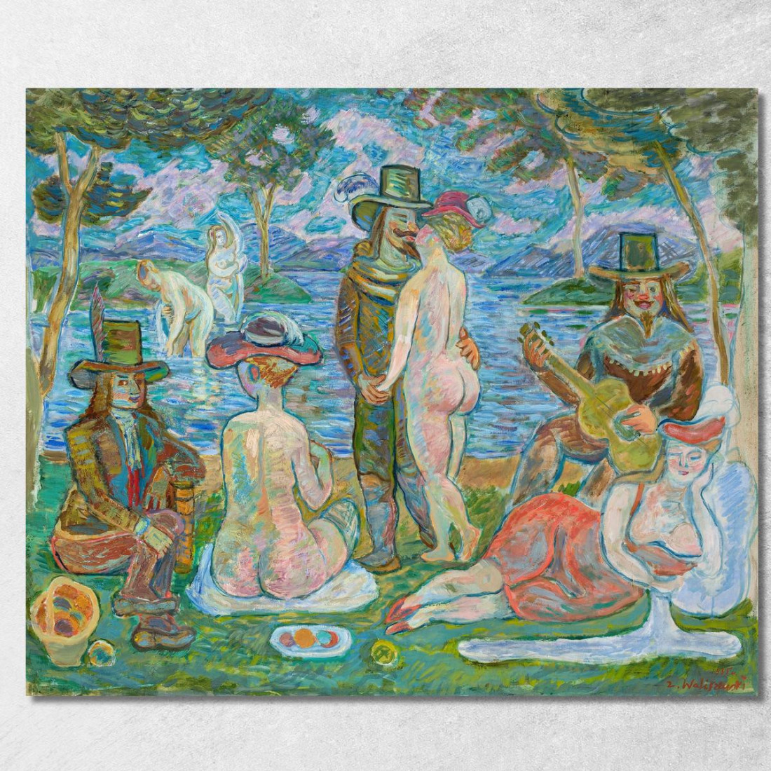 Banchetto 2 Zygmunt Waliszewski zwl2 quadro stampato su tela