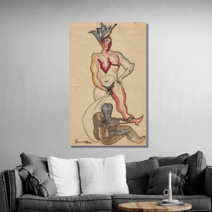 Composizione Figurativa Zygmunt Waliszewski zwl15 quadro stampato su tela
