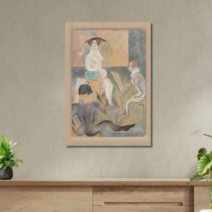 Nella Stanza Dell'Artista Zygmunt Waliszewski zwl19 quadro stampato su tela