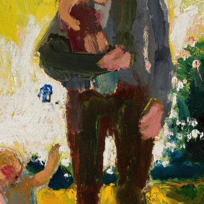 Uomo Con Bambini Zygmunt Waliszewski zwl29 quadro stampato su tela