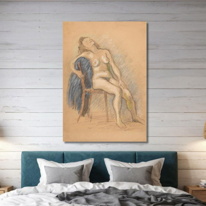 Nudo Seduto Su Una Sedia Zygmunt Waliszewski zwl31 quadro stampato su tela