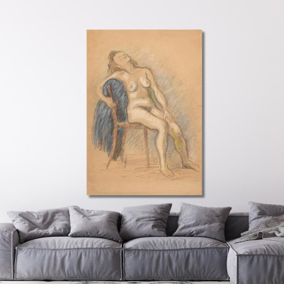 Nudo Seduto Su Una Sedia Zygmunt Waliszewski zwl31 quadro stampato su tela